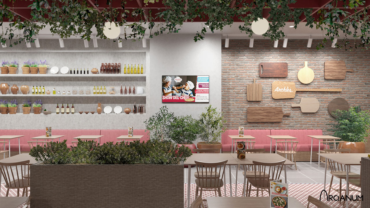 Restaurantes Archies, salón